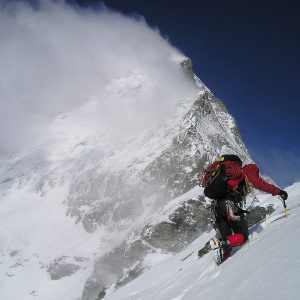 Climbing in the mountain