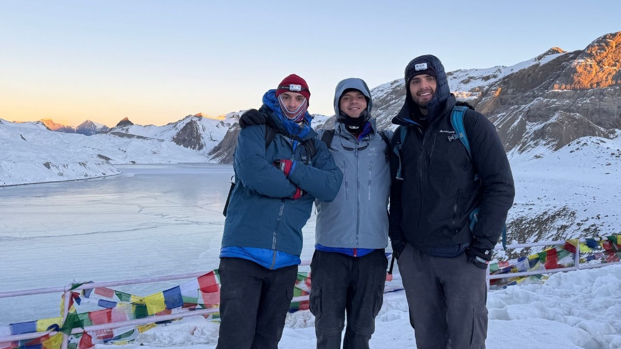 Trekkers Near Tilicho Lake