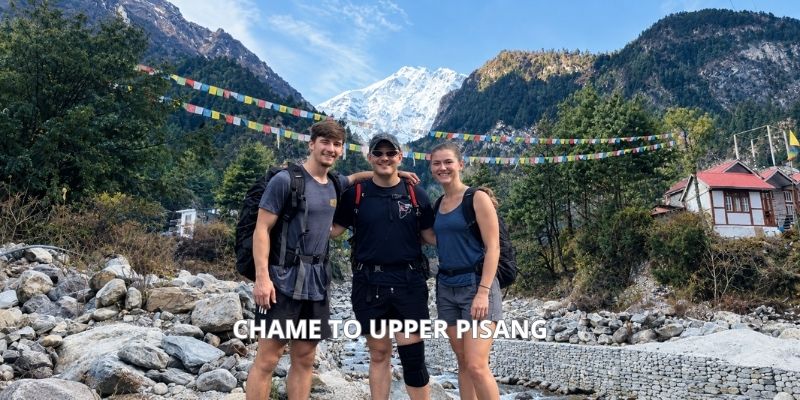 Trekker Group In Chame to Upper Pisang Route