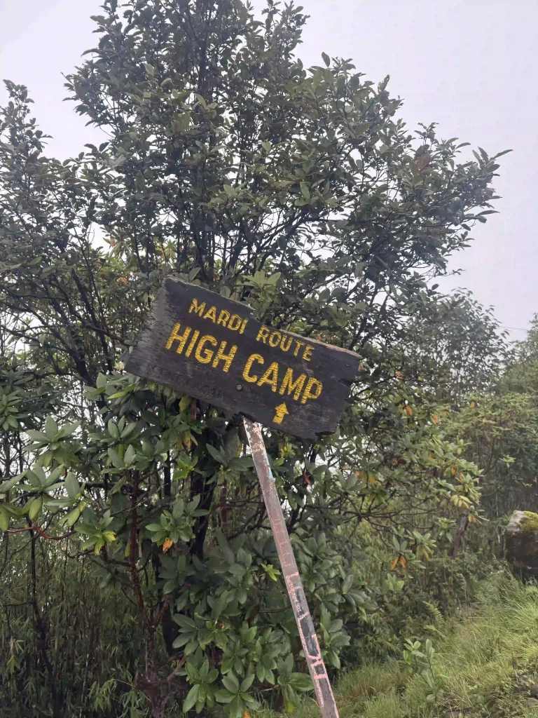 Mardi Himal High Camp Route
